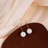 Nuevos Pendientes de Perla Simples de Lujo Ligero para Mujer, Pendientes Geométricos de Estrella Corazón con Perla Metálica Brillante, Mismo Estilo que las Celebridades de Internet