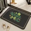 Tapete de piso de terra de diatomáceas, simples e liso, tapete de entrada removedor de poeira, absorvente para banheiro, antiderrapante, resistente à sujeira, fácil de manter