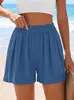 2026 Ropa Transfronteriza Europea y Americana Tume Amazon Nuevo Verano Deportivo Casual Holgado Moda Bolsillo Color Sólido Pantalones Cortos para Mujer
