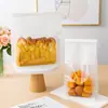 Saco de embalagem para pão de batata doce em formato de croissant 450g saco para pão de forma saco para pão fatiado saco de pão com fecho automático por arame atacado