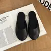 Chinelos Fechados Simples Magros Estilo Preguiçoso para Mulheres Moda Outono Sola Grossa Antiderrapantes Mules Casa Fácil de Calçar Sapatos Únicos