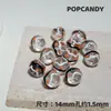 Aro de Bola Pintado à Mão Joia Artesanal Versátil Acessórios de Contas DIY Contas Soltas Pulseira de Corrente Colorida para Celular