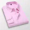 Camisa Branca de Manga Longa de Verão com Bolsos para Homens, Roupa Formal de Negócios Fina, Camisa Tendência Novo Estilo 2025