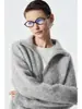 FirstSTUDIO! Cardigan de Tricô Casual Solto com Gola V de Mohair Suéter de Manga Longa Feminino