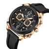 Reloj cronógrafo de cuarzo para hombre, multifuncional, deportivo, con correa de silicona agradable para la piel, estilo boutique, 83018m