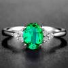 Deseo europeo y americano venta caliente anillo de rubí ovalado anillo de zafiro de cuatro garras tesoro colorido multicolor anillo de diamantes de boca abierta para mujeres