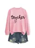 Amazon eBay site independente moda casual simples versátil feminino estilo tech outono e inverno gola redonda manga longa moletom