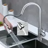 Grifo de Cocina Extraíble de Acero Inoxidable Fregadero Grifo para Fregadero de Cocina Doble Salida Extraíble Grifo de Agua para Cocina Ahorrador de Agua