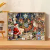 Pintura al óleo digital de Santa Claus transfronteriza para colorear DIY, diseño personalizado basado en imágenes proporcionadas, pintura decorativa acrílica para principiantes, venta al por mayor
