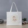 Bolsa de lona atacado de fábrica personalizada para exposição publicidade compras portátil estudante curso de treinamento bolsa de lona com logotipo personalizado impresso
