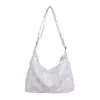 2026 Nova Tendência de Moda Bolsa de Ombro Único com Personalidade Grande Capacidade Bolsa Transversal para o Dia a Dia Casual Simples Cor Sólida Estilo Preguiçoso