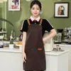 Delantales Impermeables y a Prueba de Aceite con Impresión Personalizada, Uniformes de Trabajo para Cocina de Catering, Tienda de Té con Leche y Pastelería, Ropa de Trabajo para Salón de Uñas, Al Por Mayor en Stock
