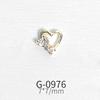 Japonês nail art joias de zircão amor coração torto high-end luxo real cor de ouro retendo zircão G0975-G0998