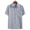 Camisa de Manga Corta de Alta Calidad para Hombre de Mediana Edad de Verano para Papá de Mediana Edad y Anciano Ropa de Abuelo Algodón y Lino