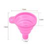Fábrica en stock Amazon tamaño pequeño silicona plegable embudo mini hogar derrame de aceite retráctil embudo multifuncional