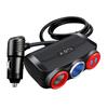 Um em dois isqueiro duplo USB carregador de carro 12-24v Universal 120W carro inteligente tomada de isqueiro