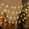 Luces de Cadena LED Luces de Estrella Luces Pequeñas de Colores Luces de Cadena para Fiestas Navideñas Caja de Batería Solar Atmósfera de Camping Luces Decorativas Ins