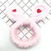 Versión coreana de Love bordado lazo franela diadema para el pelo lavar cara maquillaje banda para el pelo accesorios para el pelo fabricantes al por mayor