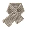 Suéter de cachemira 2026 Otoño/Invierno Nuevo Estilo Mujer Bloque de Color Versátil Tejido de espiga Bufanda Pequeña Calentador de Cuello Chal