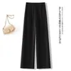 Traje de Mujer Pantalones de Pierna Ancha 2026 Otoño Nuevo Estilo Cintura Elástica Trasera Corte Holgado Gama Alta Casual Pantalones Rectos