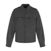 Jaqueta Jeans Vintage Lavada para Homens, Estilo Punk High Street, Multi-Bolsos, Gola Reversível, Casaco Workwear, Caimento Solto Casual para Primavera e Outono