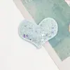 Lentejuelas con Forma de Corazón Brillantes Ultrasónicas con Lazo de Perlas, Accesorios para el Cabello Hechos a Mano para Bricolaje, Decoraciones para Zapatos y Sombreros, Adornos para Ropa