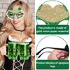 Nuevas gafas de trébol para el festival irlandés, decoración para fiesta de San Patricio, sombrero de hierba de la suerte verde, marco para gafas