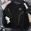 Sudadera de Cuello Redondo para Hombre, Marca de Tendencia Otoñal, Versátil Estampada Holgada de Manga Larga, Atuendo Unisex para Pareja, Top de Estudiante