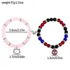 Pulseira com Pingente Transfronteiriça Corda Elástica Pingente de Coração Magnético Homem-Aranha Pulseira Hello Kitty Cristal Branco Natural