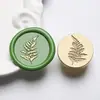 Sello de Cera de 2.2 cm Cabeza de Sello Floral Simple Serie Floral Tallado con Láser Planta Latón Cabeza de Sello Venta al por Mayor desde Fabricante
