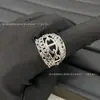 Anel de Dedo Indicador Corrente Vazada Aima para Mulheres, Design de Nicho de Alto Padrão, Luxo Leve, Anel Acessório Moderno e Único