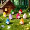 Paisaje en Miniatura Creativo Mini Figuras de Gnomos Navideños Lindos Adornos DIY Accesorios para Colgar Mini Adornos