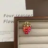Agujero para colgar Aleación de alta resistencia Fresa Perlada Accesorios con Cuentas Cadena para Teléfono Llavero Colgante para Bolso Materiales para Joyería Hecha a Mano DIY