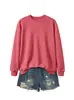 Fabricantes un gran número de punto Amazon deseo transfronterizo moda color liso cuello redondo jersey suéter manga larga holgado ropa de mujer