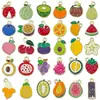 Serie de Frutas Mixtas Colgante Llavero de Aleación Esmaltada Fresa Uva Accesorios para Pulseras DIY