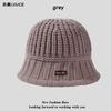 Sombrero de pescador coreano para otoño e invierno, nuevo estilo coreano, con costuras retro de aguja gruesa, gorro de lavabo de punto, gorro cálido de moda combinable con todo, estilo japonés.