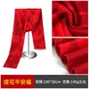 Bufanda Roja China Personalizada 2025 para Fiestas, Reuniones Anuales Corporativas, Bufanda Roja Grande para Cuello con Bordado Impreso, Venta Directa de Fábrica