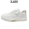 Zapatos Blancos de Piel Genuina para Mujer, Nuevo Estilo Primavera y Verano 2026, Suela Suave, Zapatos Cómodos de un Solo Color, Tenis Deportivos Casuales de Suela Gruesa