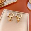 Pendientes de plata s925 con forma de aguja y perla para mujer, ligeros, de lujo, de alta gama, elegantes y delicados, nuevos pendientes de moda 2023