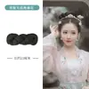 Bolsa para peluca hanfu estilo antiguo, una sola pieza, línea de la canción larga, moño, accesorios para el cabello, traje antiguo para mujer, bolsa redonda con cuerno retorcido, estilo COS