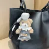 Nuevo Uniforme de Chef Oso Peluche Muñeco Llavero Lindo y Lindo Muñeco Colgante de Bolsa Producto Terminado Creativo Colgante