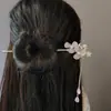 Estilo Chino Elegante Flor Aleación Estilo Antiguo Pasador Estilo Borla de Alta Calidad Peinado Estilo Pasador Accesorios para el Cabello Frescos para Mujeres