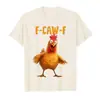 Algodão Transfronteiriço Tf-Caw-F Frango Engraçado Humor Adulto Galo Terrier Camiseta Masculina Camiseta Feminina Blusa de Manga Curta