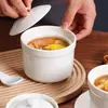 Olla de Cerámica Blanca Pura para Hotel Olla para Estofado Comercial Impermeable Nido de Pájaro al Vapor Olla Tazón Sopa Olla Interior Olla Shaxian Olla para Estofado
