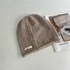 Outono e inverno Lazy Sense tamanho grande pura lã heap boné mostrado rosto pequeno branco vermelho malha boné masculino e feminino frio boné