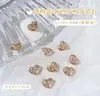 Celebridad de Internet Lava Amor Arte de Uñas Diamante Super Brillante Combinación de Colores Corazón Hielo Transparente Circonita Corazón de Melocotón Diamante para Uñas Adorno Venta al por Mayor