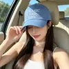 Sombrero para el sol con tres filas de bordado de letras, gorra de béisbol unisex, gorra simple y clásica de copa suave, sombrero para el sol moderno