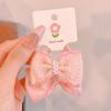 Nuevo Estilo Coreano de Otoño Rosa Estilo Chanel Lazo Pinza para el Cabello de Niña Diadema Flor de Lana Pinza BB Accesorios para el Cabello de Niña de Hadas