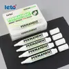 Marcador blanco Lotto, grueso y grande, a base de aceite, secado rápido, impermeable, blanco de alto brillo, marcador industrial, indeleble, recargable