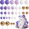 Bolas Decorativas Populares para Bolo Transfronteiriças 32 Peças Combinação de 4 Cores Festa de Aniversário Decoração de Bolo de Casamento Plug-in Estoque Pronto